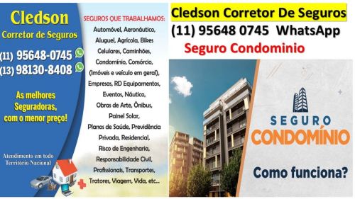 Seguro Residencial  Condominio Com Assistencia 24 Horas  754854