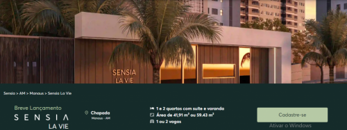 Sensia La vie Apartamentos de 2 qtos com Suíte e Varanda Gourmet Chapada Manaus 703416