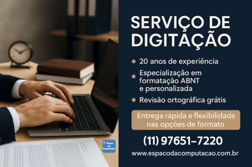 Serviços de Digitação Profissional 770357 Serviços de Digitação Profissional 770357