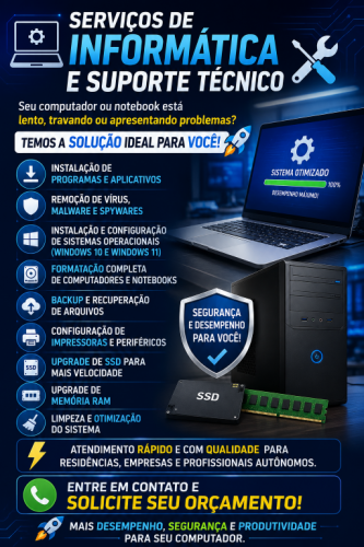 Serviços de informática a domicílio e manutenção de computador 781849
