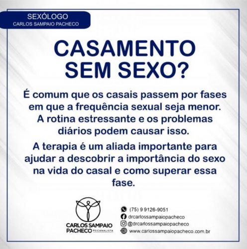 Sexólogo  Feira De Santana Ba 75991269051 whatsapp Presencial e  Online 778175