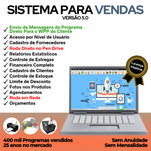 Sistema Controle de Estoque Pedido de Vendas e Financeiro v5.0 Plus  Whatsapp - Fpqsystem 659612