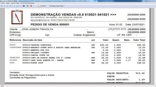 Sistema Controle de Estoque Pedido de Vendas e Financeiro v5.0 Plus  Whatsapp - Fpqsystem 659645