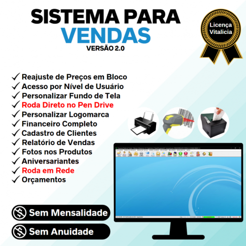 Sistema Controle de Estoque Pedido de Vendas Financeiro v2.0 - Fpqsystem 659732