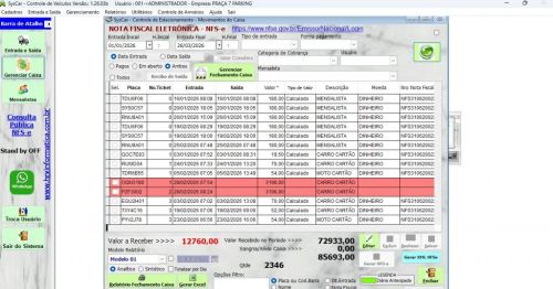 Sistema de Controle de Estacionamento 777100