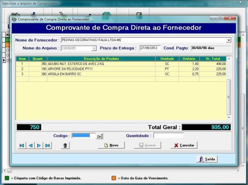 Sistema de Controle de Estoque com Gráficos de Compras e Vendas 762221 Sistema de Controle de Estoque com Gráficos de Compras e Vendas 762221