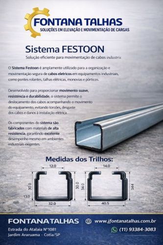 Sistema Festoon para movimentação de cabo chato e redondo  777267