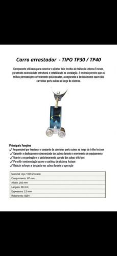 Sistema Festoon para movimentação de cabo chato e redondo  777271
