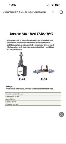 Sistema Festoon para movimentação de cabo chato e redondo  777272