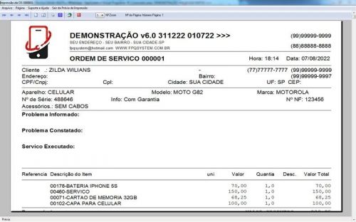 Sistema Ordem de Serviço Assistência Técnica Celular Vendas Financeiro Estatística Whatsapp v6.0 - Fpqsystem 660593