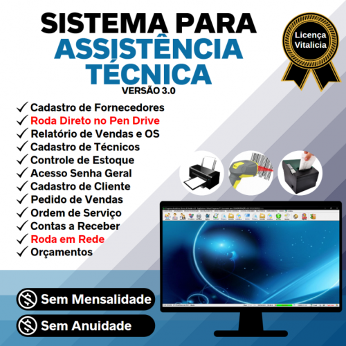 Sistema Ordem de Serviço Assistência Técnica v3.0 - Fpqsystem 660227