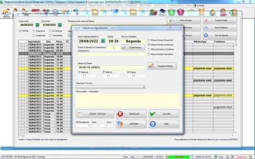 Sistema ordem de serviço de refrigeração com Vendas Financeiro e Mensagem v5.0 - Fpqsystem 660021