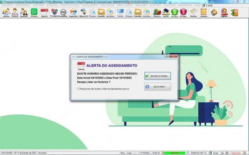 Sistema ordem de serviço de refrigeração com Vendas Financeiro e Mensagem v7.0  Whatsapp - Fpqsystem 659959