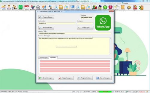 Sistema ordem de serviço de refrigeração com Vendas Financeiro e Mensagem v7.0  Whatsapp - Fpqsystem 659965