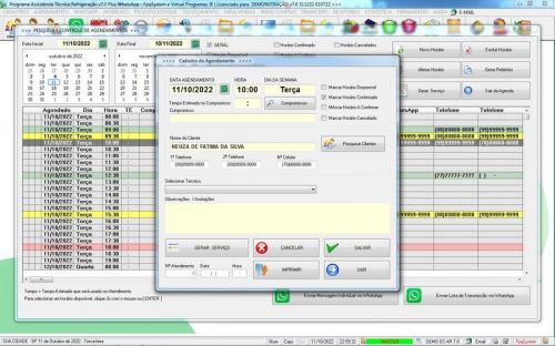 Sistema ordem de serviço de refrigeração com Vendas Financeiro e Mensagem v7.0  Whatsapp - Fpqsystem 659969