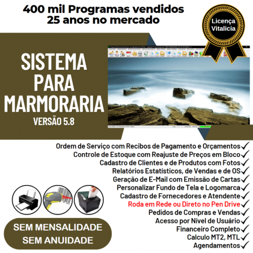 Sistema Ordem de Serviço Marmoraria com Vendas e Financeiro e Agendamento v5.8 - Fpqsystem 682845