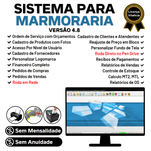 Sistema Ordem de Serviço Marmoraria com Vendas e Financeiro v4.8 - Fpqsystem 682785