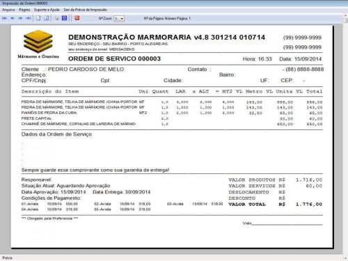 Sistema Ordem de Serviço Marmoraria com Vendas e Financeiro v4.8 - Fpqsystem 682809