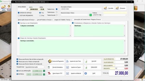 Sistema Ordem de Serviço Marmoraria  Vendas  Financeiro v6.8 Whatsapp 682928