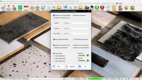 Sistema Ordem de Serviço Marmoraria  Vendas  Financeiro v6.8 Whatsapp 682932