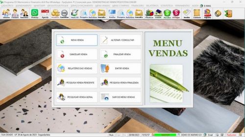 Sistema Ordem de Serviço Marmoraria  Vendas  Financeiro v6.8 Whatsapp - Fpqsystem 682933