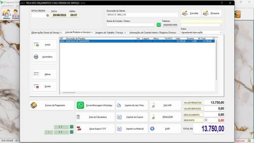 Sistema Ordem de Serviço Marmoraria  Vendas  Financeiro v7.8 Whatsapp - Fpqsystem 682988