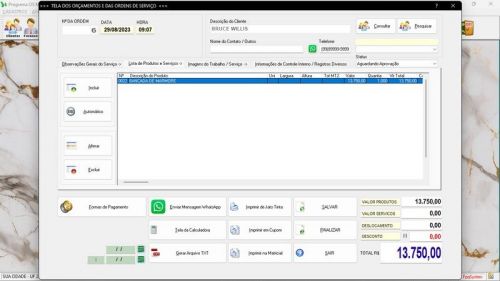 Sistema Ordem de Serviço Marmoraria  Vendas  Financeiro v7.8 Whatsapp 682988
