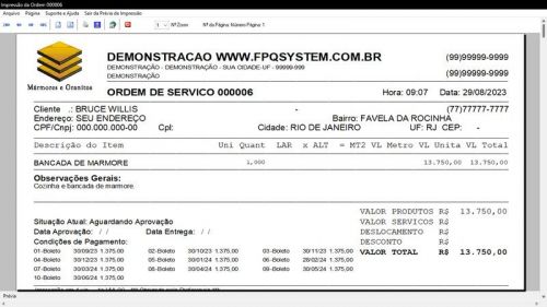 Sistema Ordem de Serviço Marmoraria  Vendas  Financeiro v7.8 Whatsapp 682992