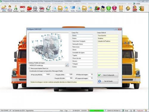 Sistema Ordem de Serviço para Oficina Mecânica para Caminhão com Check List Vendas Estoque e Financeiro v5.2 Plus - Fpqsystem 661245