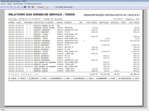 Sistema Ordem de Serviço para Oficina Mecânica para Moto com Check List Vendas Estoque e Financeiro v5.1 - Fpqsystem 660933