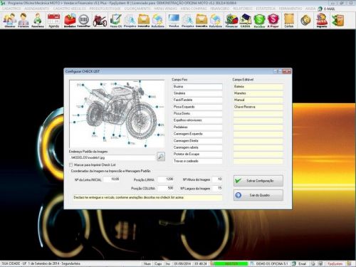 Sistema Ordem de Serviço para Oficina Mecânica para Moto com Check List Vendas Estoque e Financeiro v5.1 - Fpqsystem 660940