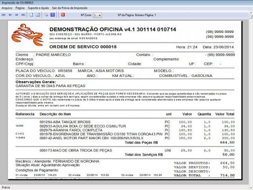 Sistema Ordem de Serviço para Oficina Mecânica para Motos com Vendas Estoque e Financeiro v4.1 - Fpqsystem 660971