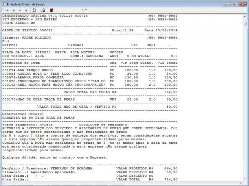 Sistema Ordem de Serviço para Oficina Mecânica para Motos com Vendas Estoque e Financeiro v4.1 - Fpqsystem 660972