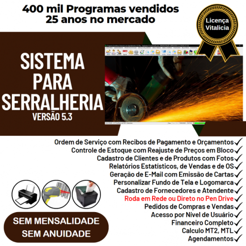 Sistema Ordem de Serviço Serralheria com Vendas e Financeiro e Agendamento v5.3 - Fpqsystem 682370