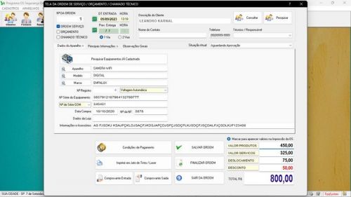 Sistema Os Segurança Eletrônica v1.0 - Fpqsystem 681523