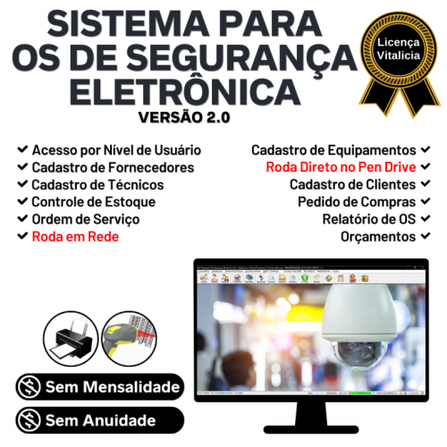 Sistema Os Segurança Eletrônica v2.0 - Fpqsystem 681557