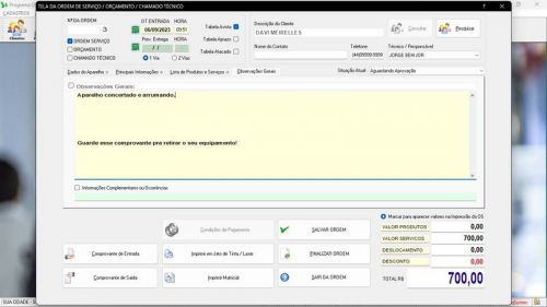 Sistema Os Segurança Eletrônica v2.0 681585