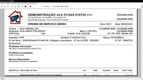 Sistema Os Segurança Eletrônica v2.0 - Fpqsystem 681588