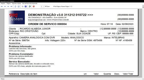 Sistema Os Segurança Eletrônica  Vendas e Estoque v3.0 - Fpqsystem 681650