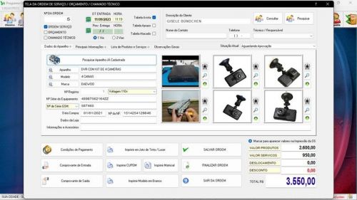 Sistema Os Segurança Eletrônica  Vendas  Estoque e Financeiro v5.0 Plus - Fpqsystem 681797