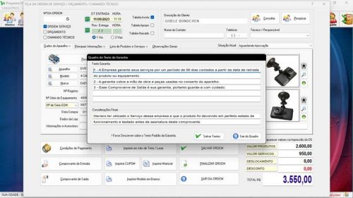 Sistema Os Segurança Eletrônica  Vendas  Estoque e Financeiro v5.0 Plus - Fpqsystem 681798