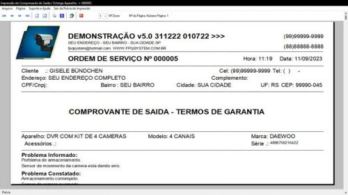 Sistema Os Segurança Eletrônica  Vendas  Estoque e Financeiro v5.0 Plus - Fpqsystem 681800