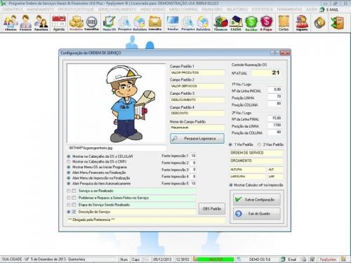 Sistema Os Serviços Gerais com Vendas Financeiro e Estatísticas v5.6 Plus - Fpqsystem 664793