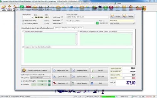 Sistema Os Serviços Gerais com Vendas Financeiro e Estatísticas v6.6 Plus - Fpqsystem 664287