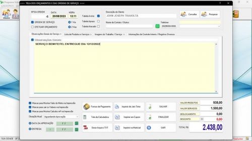 Sistema Os Vidraçaria e Esquadria  Vendas  Financeiro v6.7 Plus Whatsapp - Fpqsystem 682692