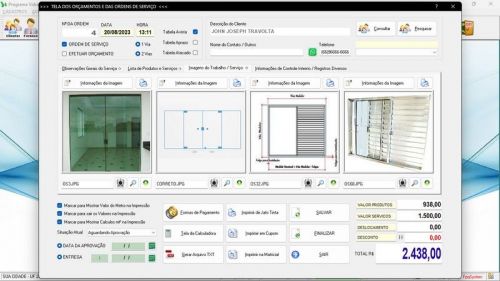 Sistema Os Vidraçaria e Esquadria  Vendas  Financeiro v6.7 Plus Whatsapp - Fpqsystem 682694