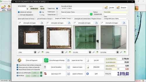 Sistema Os Vidraçaria e Esquadria  Vendas  Financeiro v7.7 Plus Whatsapp - Fpqsystem 682761