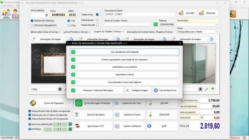 Sistema Os Vidraçaria e Esquadria  Vendas  Financeiro v7.7 Plus Whatsapp - Fpqsystem 682762