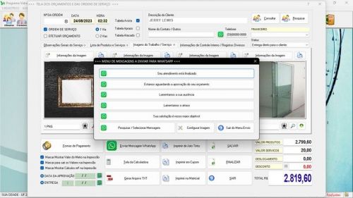 Sistema Os Vidraçaria e Esquadria  Vendas  Financeiro v7.7 Plus Whatsapp 682762