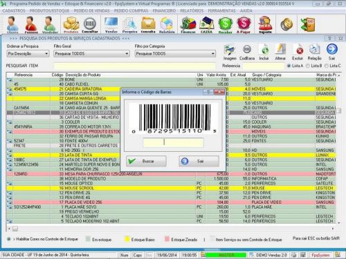 Sistema para Bijuterias e Acessórios com Controle de Estoque Pedido de Vendas e Financeiro v2.0 - Fpssystem 662394